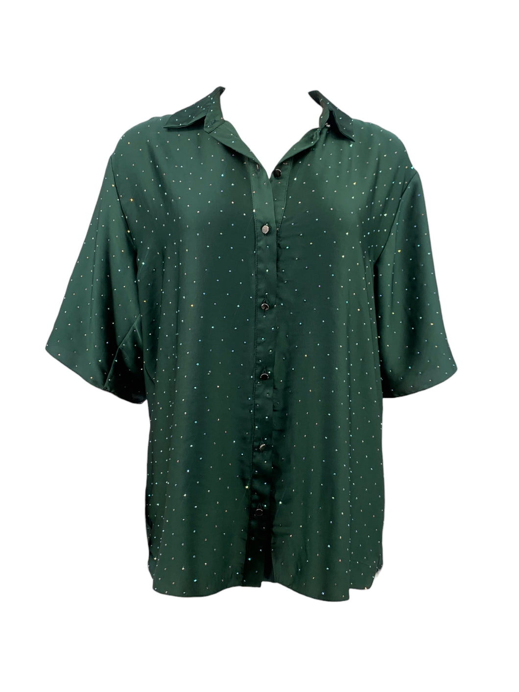 Forrest Satin Shirt with Crystals - Limited Edition
