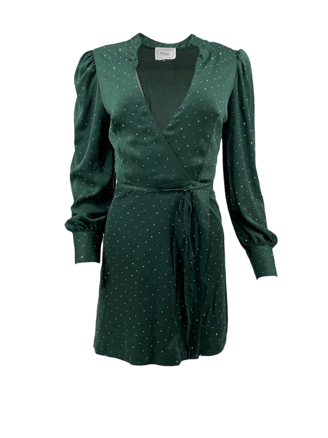 Forrest Satin Wrap Dress with Crystals - Limited Edition