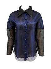 Load image into Gallery viewer, Mesh Organza Shirt - Blue
