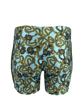 Load image into Gallery viewer, Snake Print Biker Short- Turquoise
