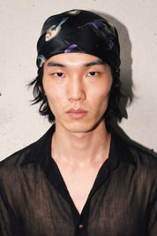 Horses Wear Wigs Small Scarf - Black *PREORDER*