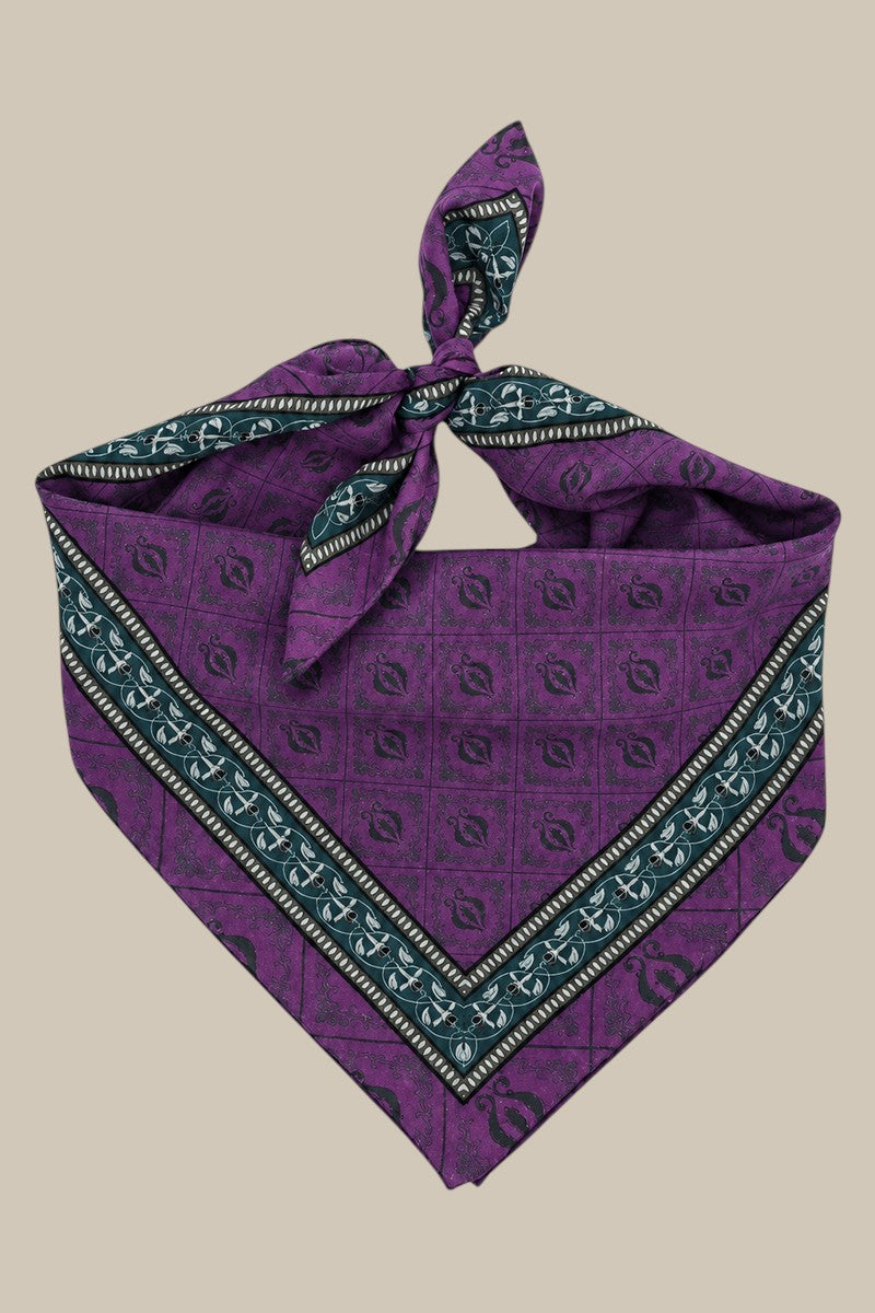 Diamond Sea Horse Small Scarf - Magenta