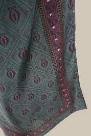 Diamond Sea Horse Large Scarf - Teal *PREORDER*
