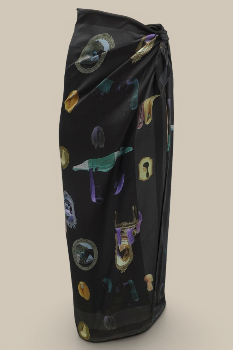 Horses Wear Wigs Large Scarf - Black *PREORDER*