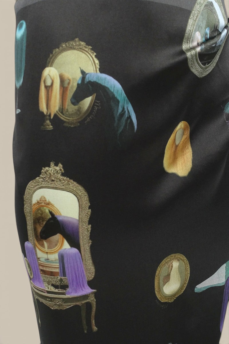 Horses Wear Wigs Large Scarf - Black *PREORDER*