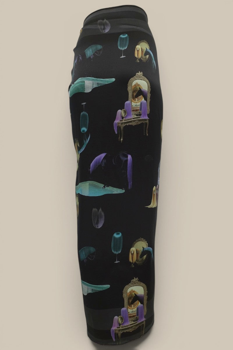 Horses Wear Wigs Large Scarf - Black *PREORDER*
