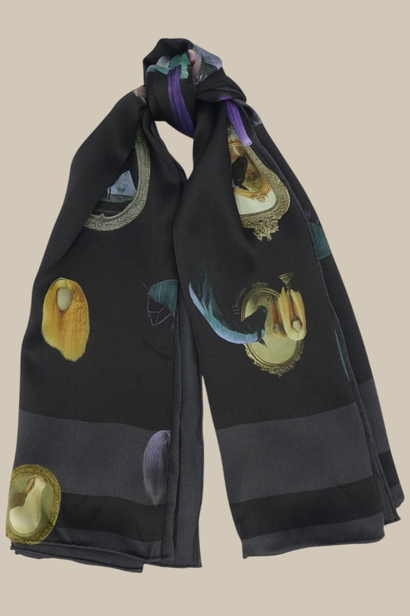 Horses Wear Wigs Large Scarf - Black *PREORDER*