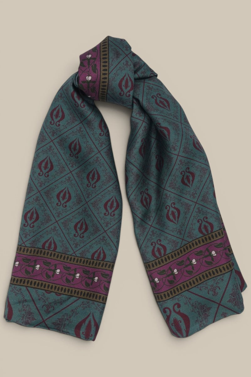 Diamond Sea Horse Large Scarf - Teal *PREORDER*