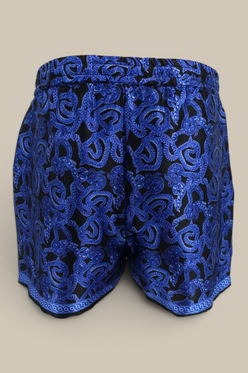 Serpent Noir Shorts - Electric Blue