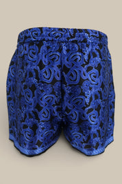 Serpent Noir Shorts - Electric Blue