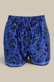 Serpent Noir Shorts - Electric Blue