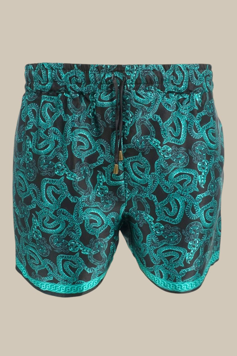 Serpent Noir Shorts - Forest Green