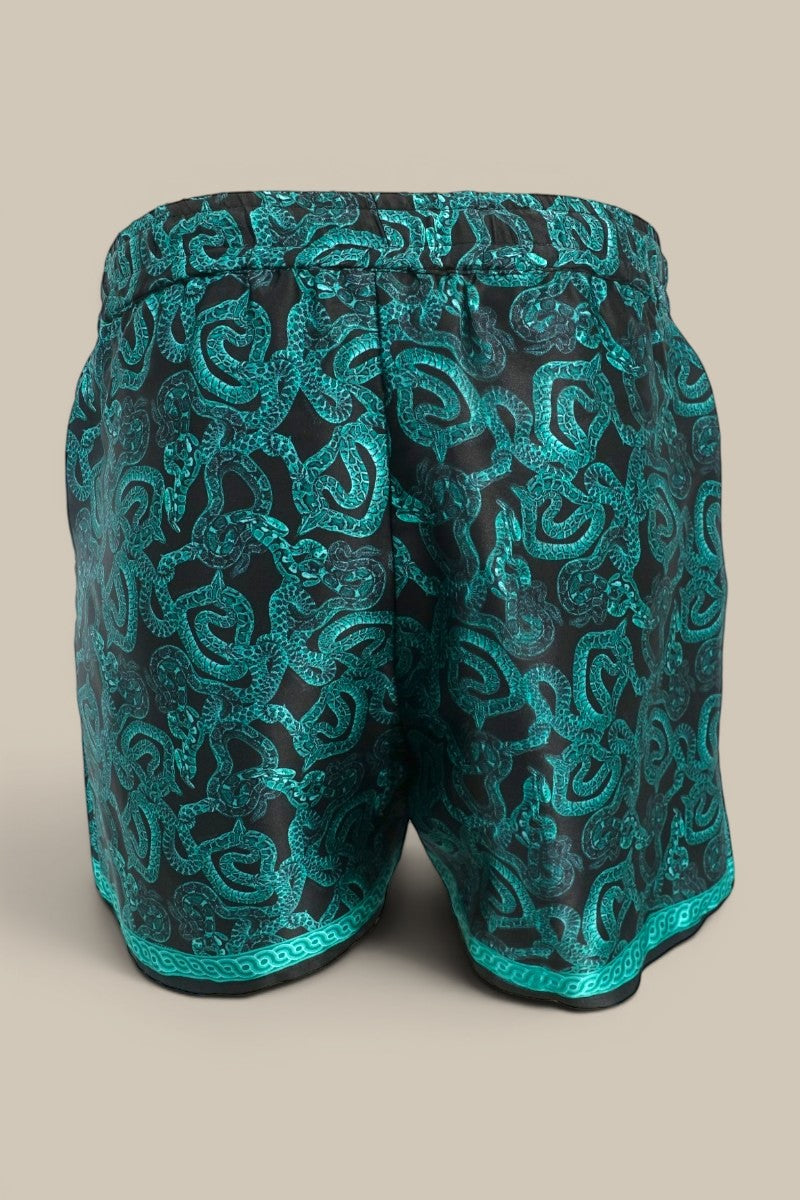 Serpent Noir Shorts - Forest Green
