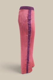 Embossed Botanic Crepe Pant- Pink
