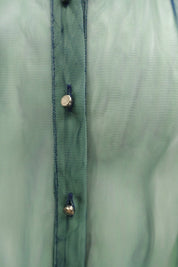 Two Tone Mesh Shirt - Sage