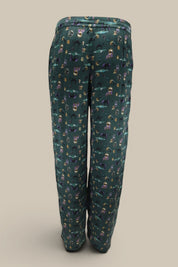 Horses Wear Wigs Silk Pant- Teal *MADE TO ORDER*
