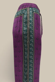 Diamond Sea Horse Silk Pant- Magenta *MADE TO ORDER*