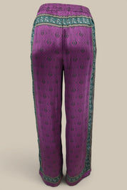 Diamond Sea Horse Silk Pant- Magenta *MADE TO ORDER*