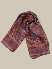 Silk Snake Scarf - Vino x Purple (Large)