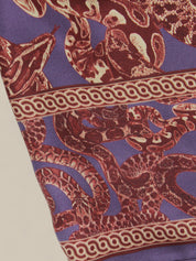 Silk Snake Scarf - Vino x Purple (Large)