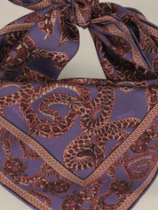 Silk Snake Scarf - Vino x Purple (Small)