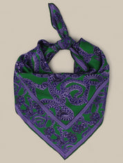Silk Snake Scarf - Purple x Jade (small)