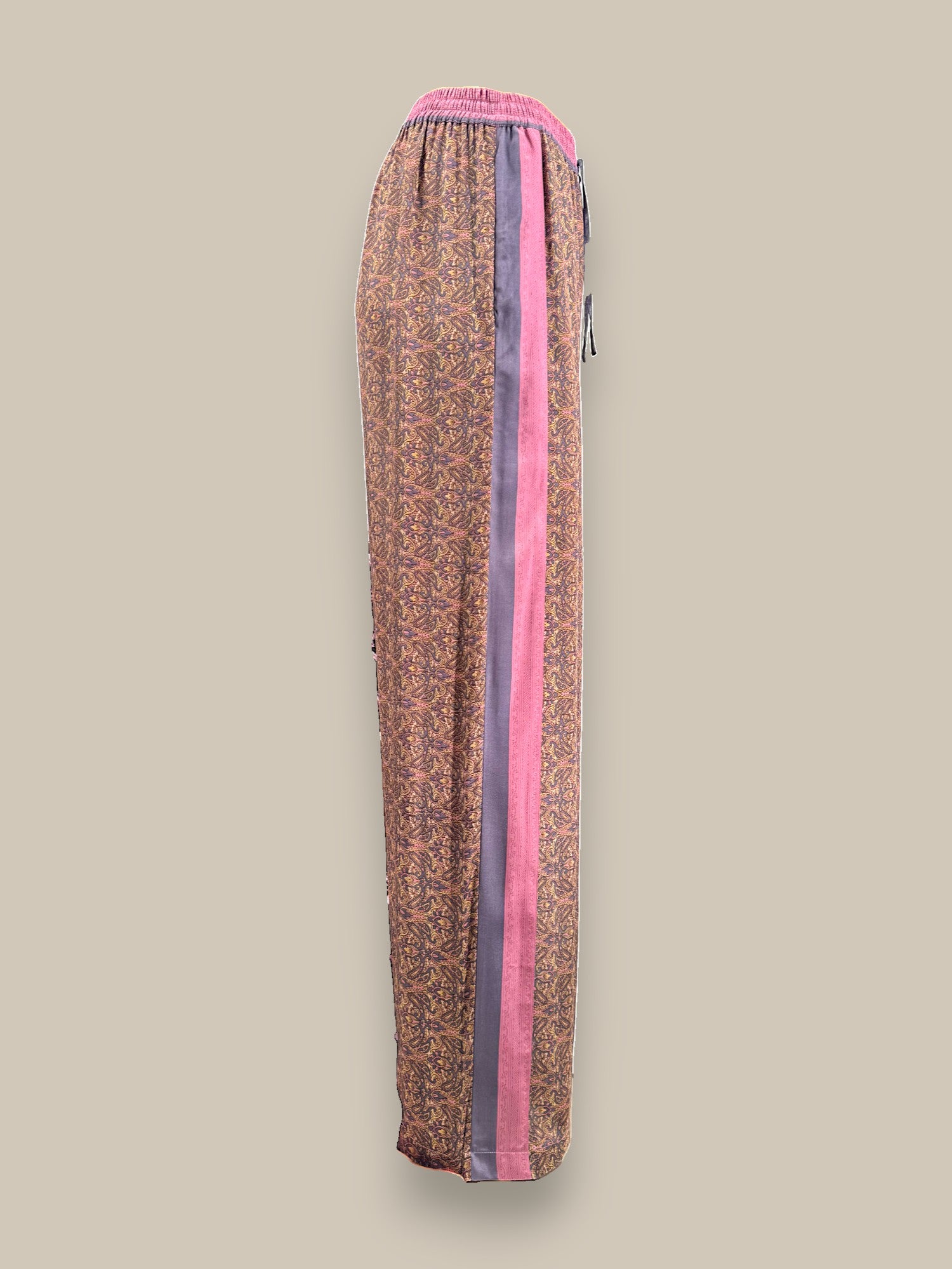 Paisley Motif Pant with Stripe- Lilac