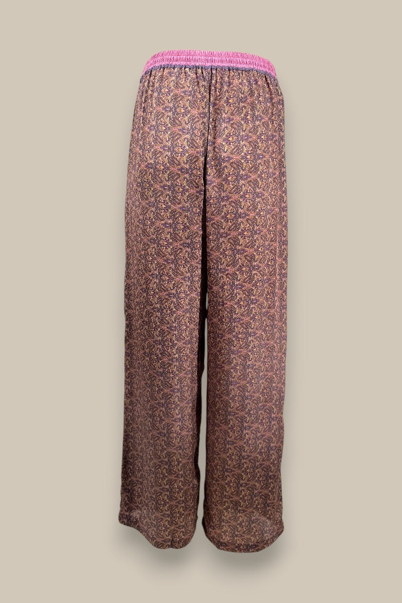 Paisley Motif Pant with Stripe- Lilac