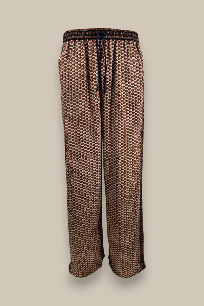 Embossed Botanic Crepe Pant - Copper