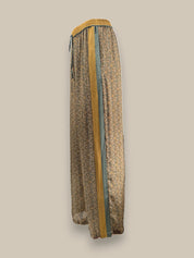 Paisley Motif Pant with Stripe - Mustard