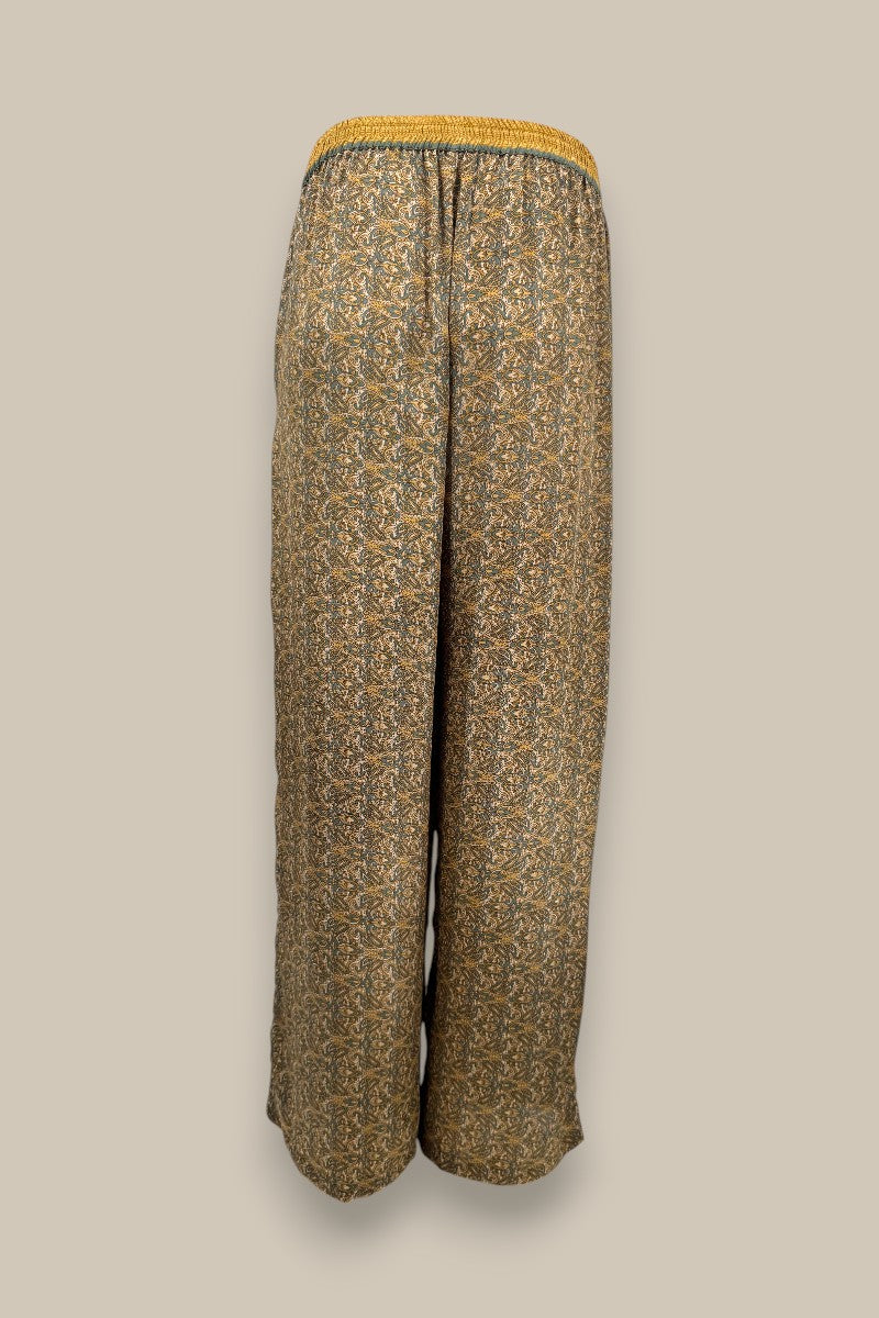 Paisley Motif Pant with Stripe - Mustard