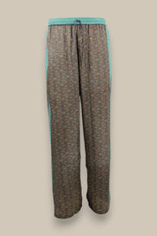 Paisley Motif Pant with Stripe- Mint