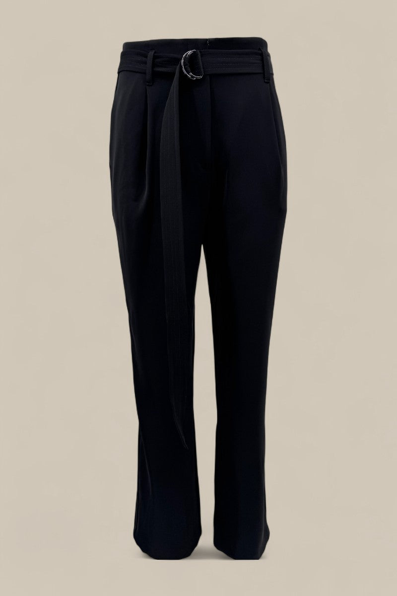 Black Crepe High-waisted Pant