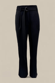 Black Crepe High-waisted Pant
