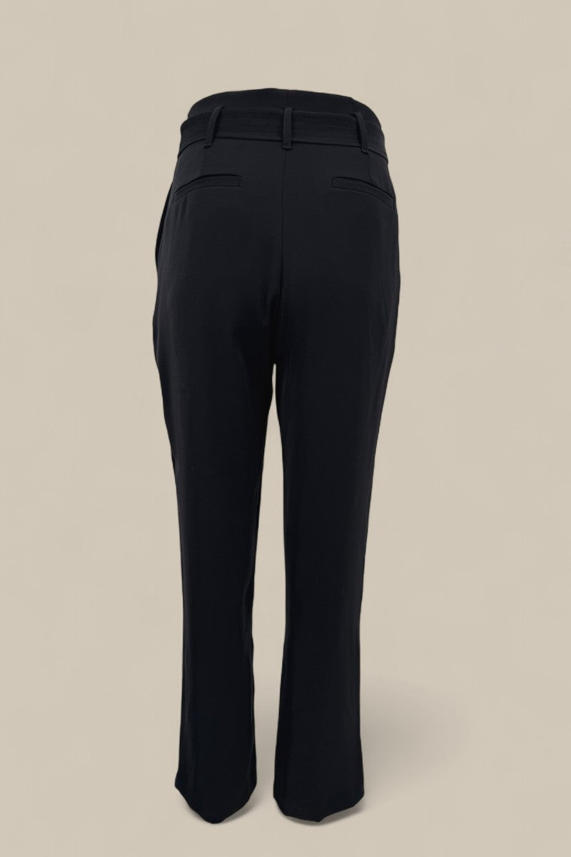 Black Crepe High-waisted Pant