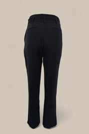 Black Crepe High-waisted Pant