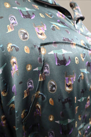 "Horses Wear Wigs" Silk Sweatshirt- Teal *Made To order*