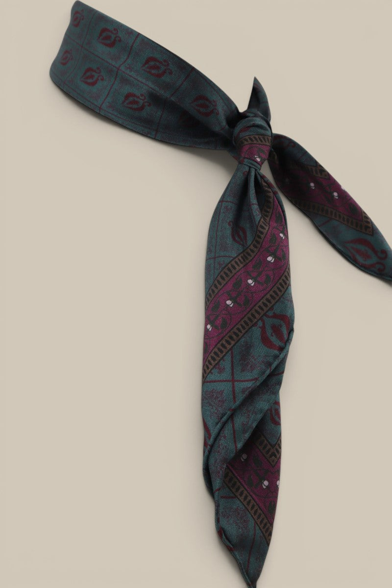 Diamond Sea Horse Small Scarf - Teal *PREORDER*
