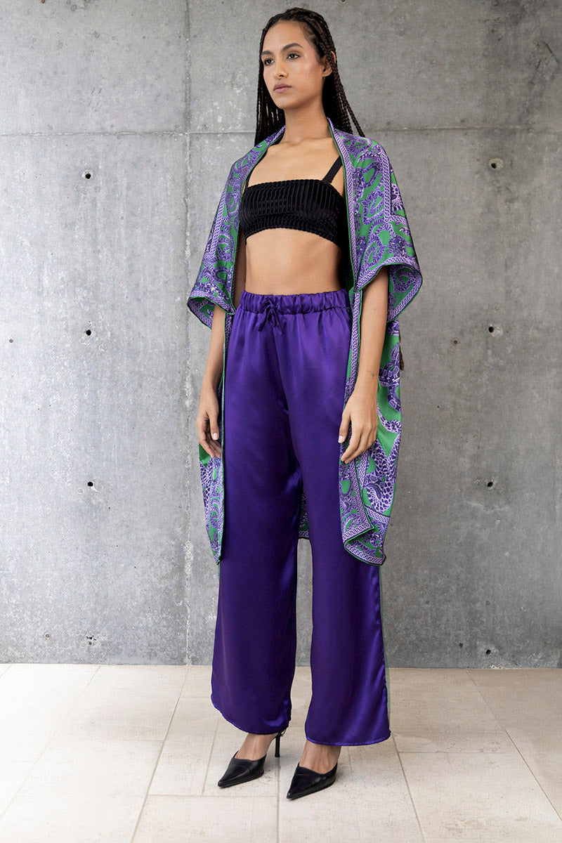 Silk Snake Kimono Coverup
