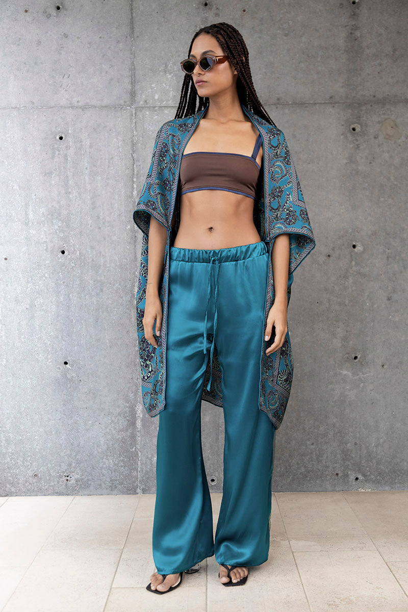 Silk Snake Kimono Coverup