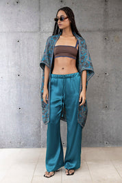 Silk Snake Kimono Coverup