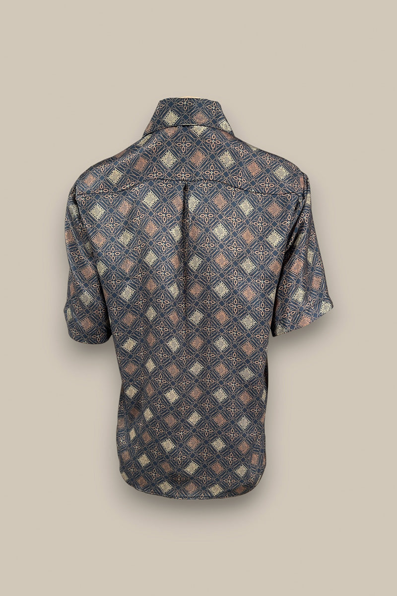 Gilded Azure Crepe Shirt