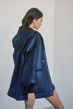 Load image into Gallery viewer, Metallic Neoprene Hoodie - Blue
