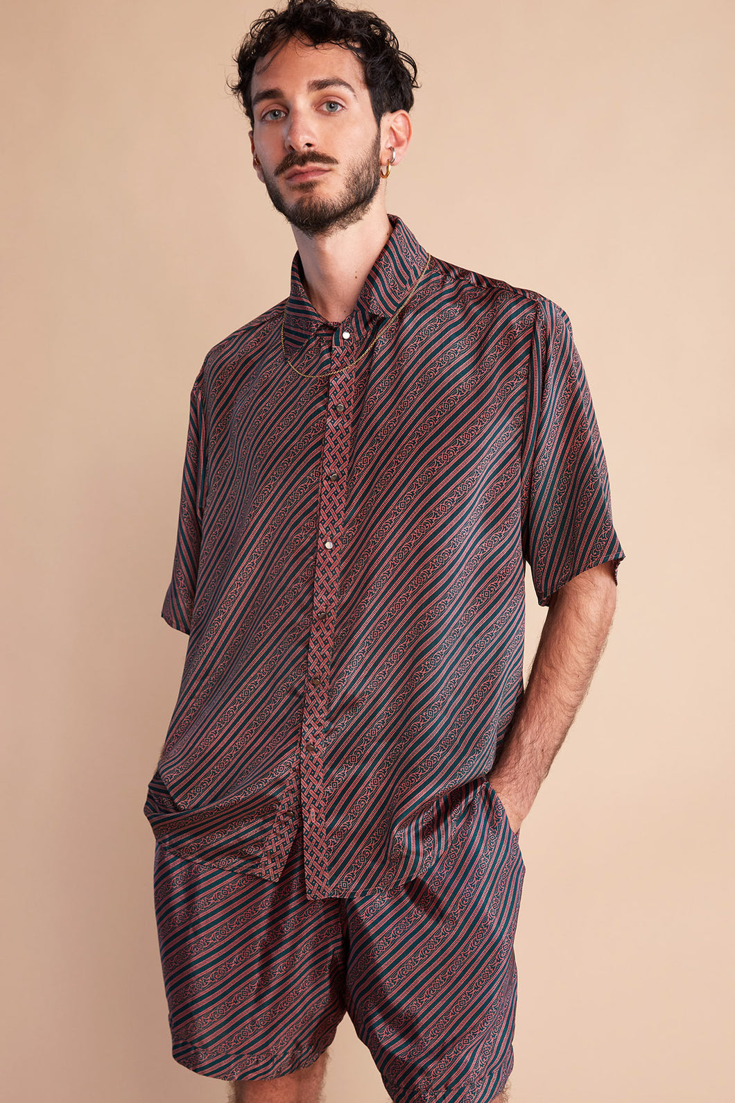 Striped Botanical Shirt - Limited Edition