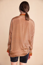 Load image into Gallery viewer, Embossed Oriental Motif Long Sleeve Shirt - Burnt Sienna
