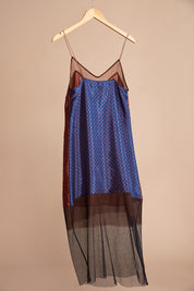 Embossed Sundress with Lace & Silk Chiffon Detail