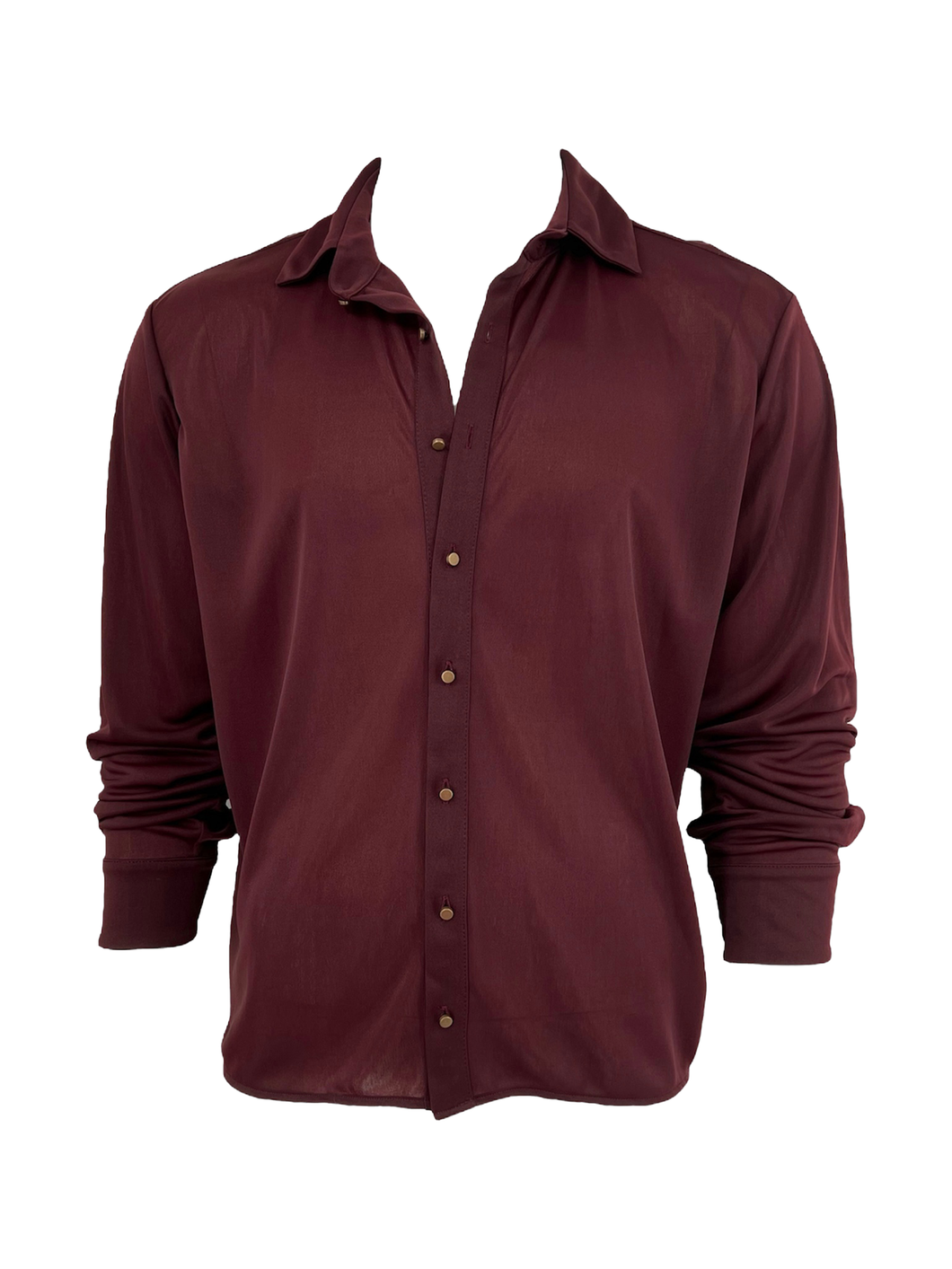 Burgundy Mesh - Long Sleeve Shirt