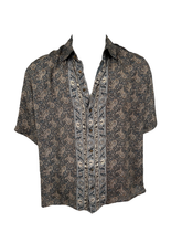 Load image into Gallery viewer, Paisley Crepe Shirt - Grey
