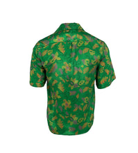 Load image into Gallery viewer, Pixelated Floral Silk Shirt - Green
