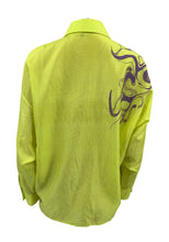 Load image into Gallery viewer, Lemon Paper Silk Shirt with Hand Painting
